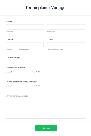 Vorlage Für Terminplaner