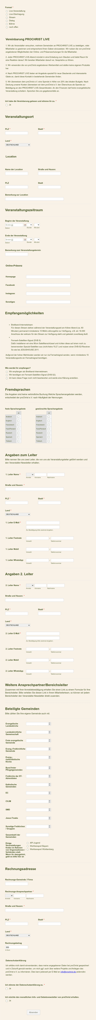 Vorlage Veranstaltungsort Projektdaten Form Template
