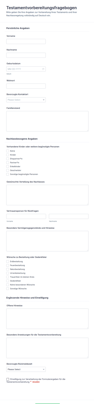 Vorsorge Umfrage Zur Testamentserstellung