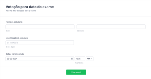 Votação Para Data Do Exame Form Template