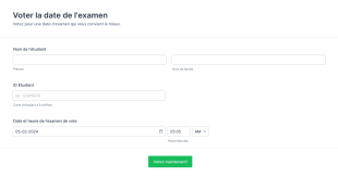 Voter La Date De L'examen Form Template