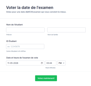 Voter La Date De L'examen