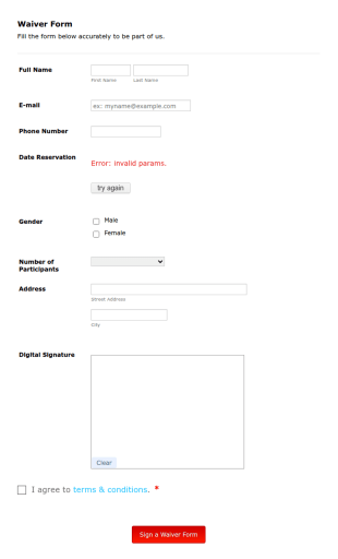 Waiver Form Template