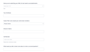 WAS Form Template