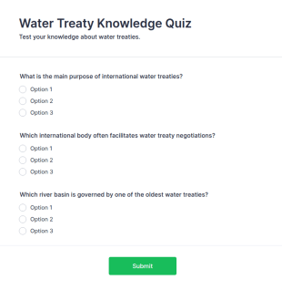 Water Treaty Knowledge Quiz Form Template