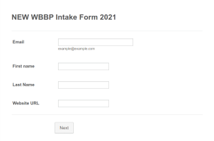 WBBP Intake Form 2021 Form Template