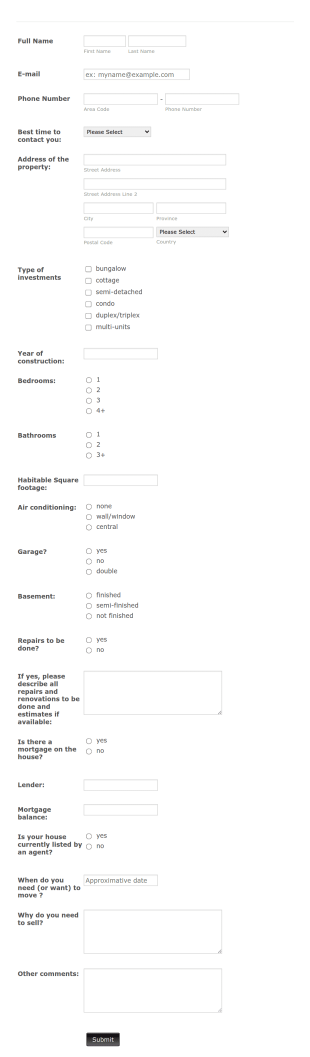 We Buy Houses Form Template