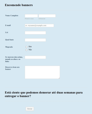 Web Banner Request Form