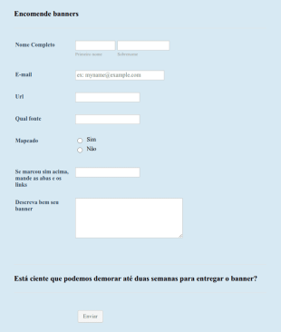 Web Banner Request Form