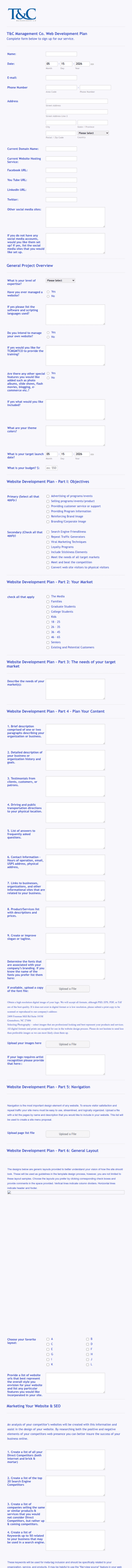 Web Development Signup Form Template