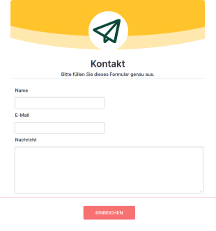 Web Kontaktformular Vorlage