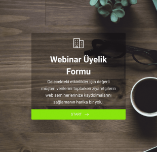 Webinar Kayıt Form Template