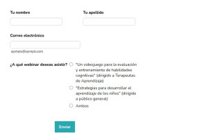 Webinar Registration Form In Spanish