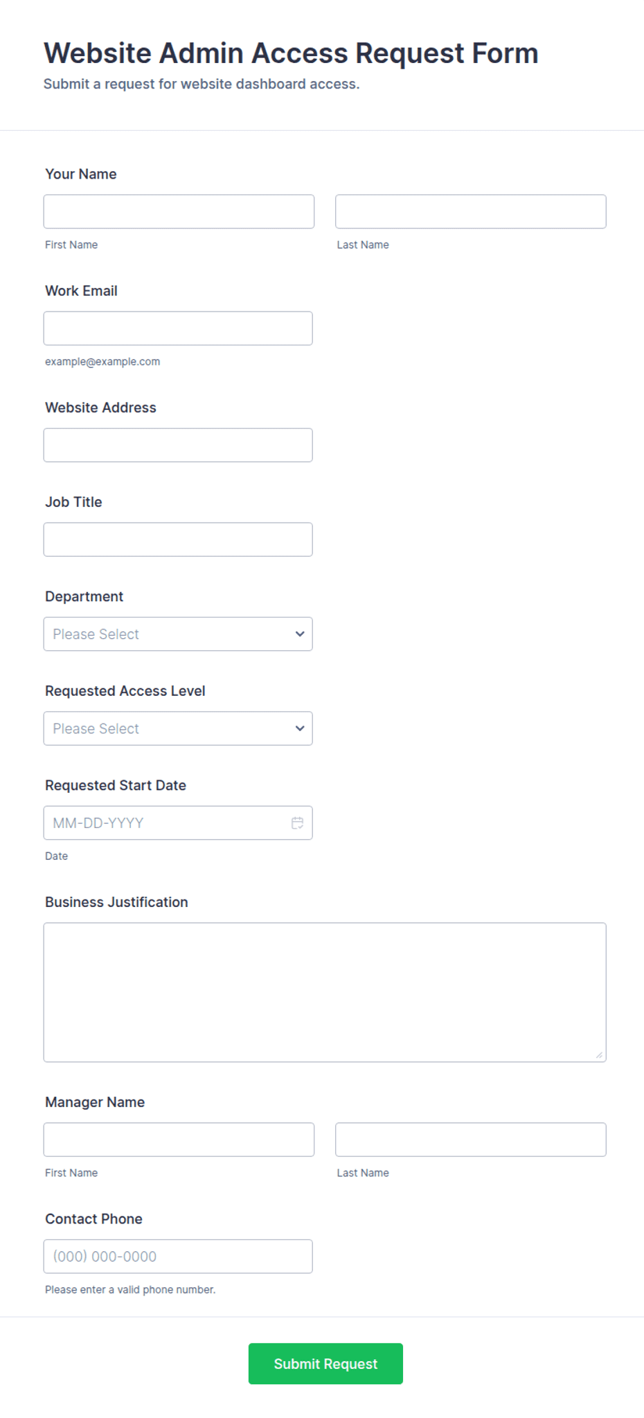 Website Admin Login Form Template | Jotform