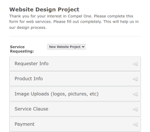 Website Design Form Template