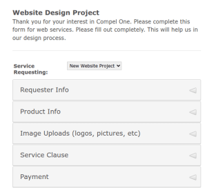 Website Design Form Template