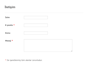 Website Veya Blog İletişim Form Template