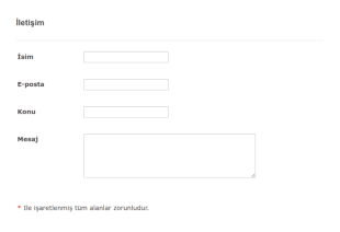 Website Veya Blog İletişim Form Şablonu