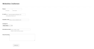 Websites Indienformulier