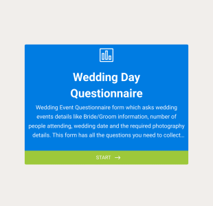 Wedding Day Questionnaire Form Template