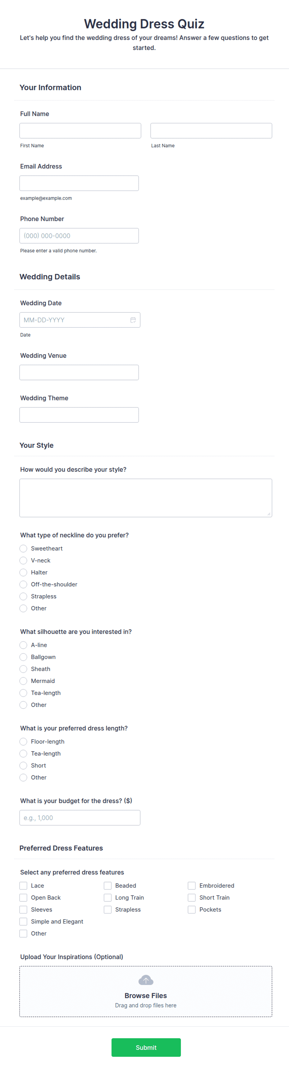 quiz for wedding dress Wedding Dress Styles - Wedding Dress Quiz