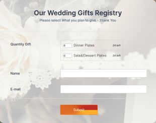 Wedding Gifts Registry Form Template