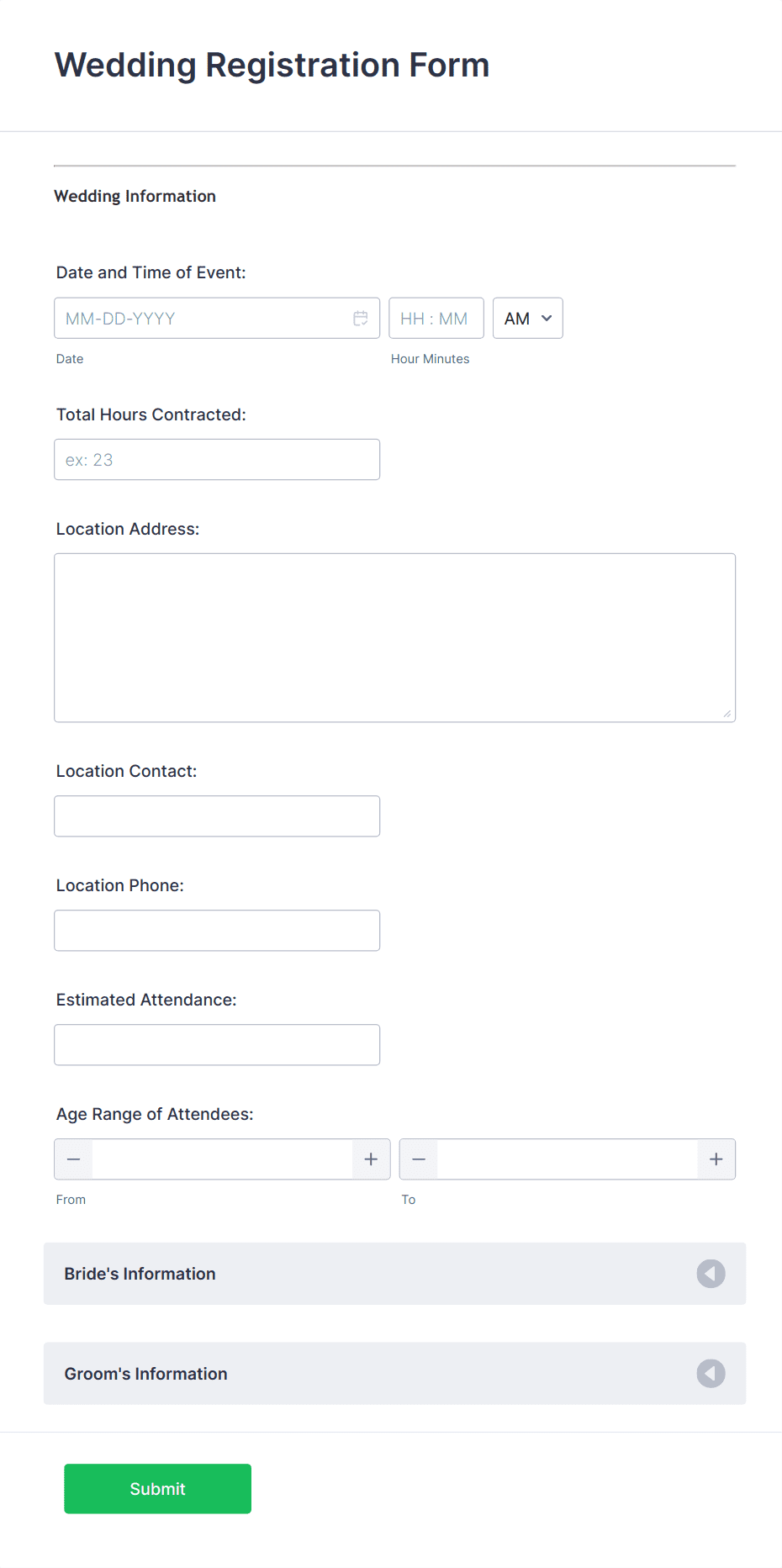 Advance Intimation Wedding