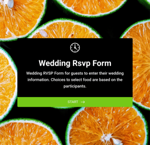 Wedding RSVP Form Template