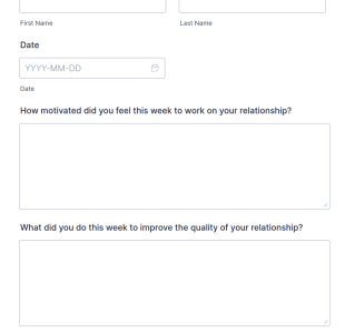 Weekly Relationship Check In Form Template