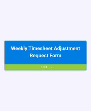 Weekly Timesheet Adjustment Request Form Template