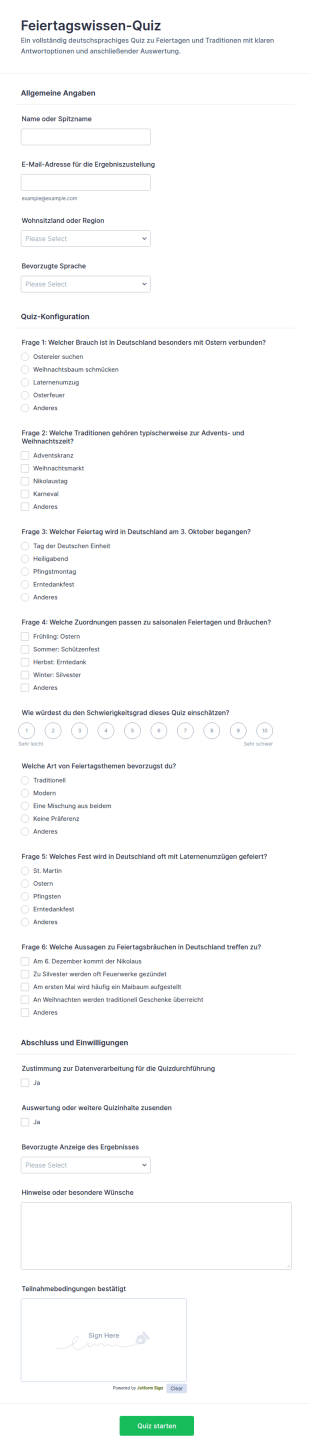 Weihnachts Quiz