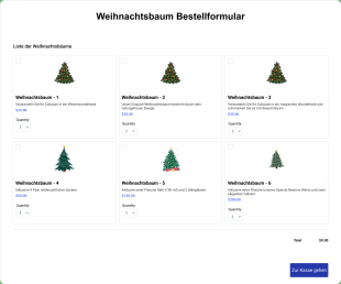 Weihnachtsbaum Bestellformular Form Template