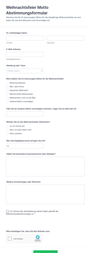 Weihnachtsfeier Themenwahl Umfrage 🎄✨🎉