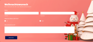 Weihnachtswunsch Formular Form Template