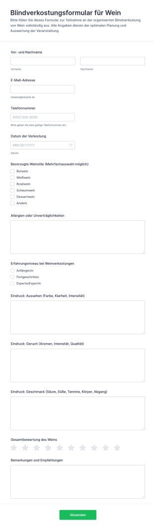 Wein Blindverkostung Umfrage