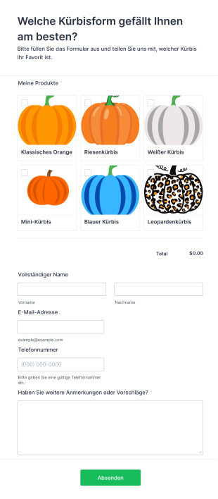 Welche Kürbisform Gefällt Ihnen Am Besten?