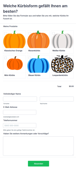 Welche Kürbisform Gefällt Ihnen Am Besten?