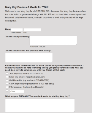 New Unit Bio Form Template