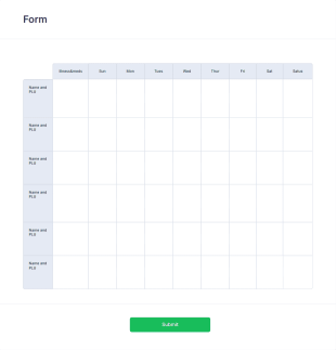 Wellness Form Template
