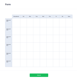 Wellness Form Template
