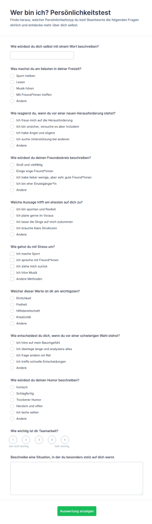 Wer Bin Ich Quiz