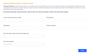 Werbung Einreichformular Form Template