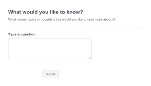 What Would You Like To Know? Form Template