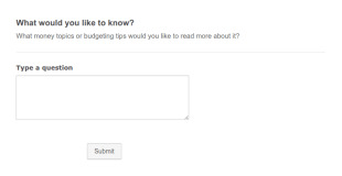 What Would You Like To Know? Form Template