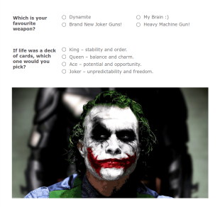 Which Joker Portrayal Are You? Form Template