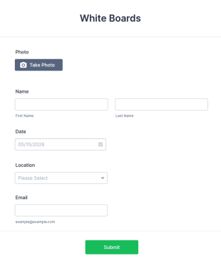 White Boards Tracking Form Template
