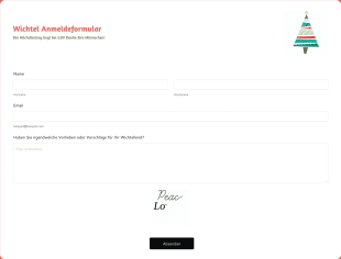 Wichtel Anmeldeformular Form Template