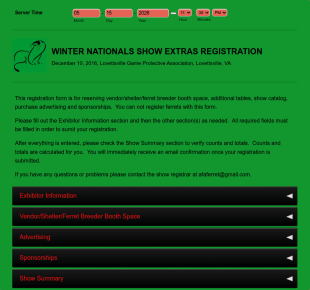 Exhibitor Registration Form Template