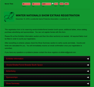 Exhibitor Registration Form Template