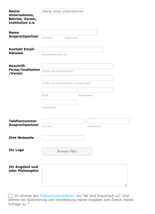 Wir Sind Kreuznach Form Template